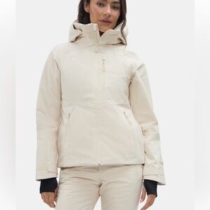 Halfdays Lawrence Cream White Hooded Softshell Ski Jacket